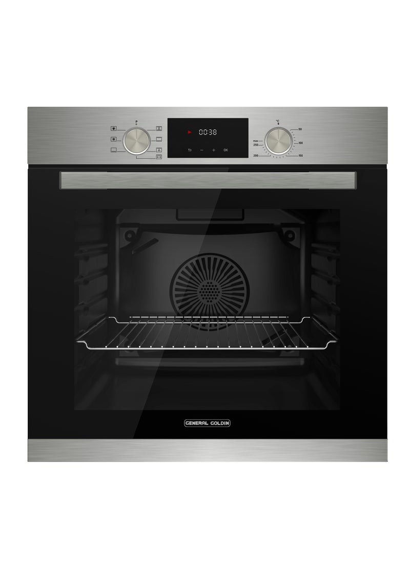 General Goldin Built-In Electric Oven, 7 Programs, 72 Lt, 60x60 cm, Power Timer, Cooling Fan, Digital Screen