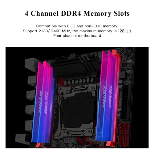 MACHINIST X99 LGA 2011-V3 Motherboard, Micro ATX Motherboard (PCIe 3.0, M.2 Slots, 4 Channel DDR4, SATA 6Gb/s) for Intel XEON E5 V3/V4, Core i7 seriers CPUs, PC Server Mainboard with Diagnostic Card - Image 3