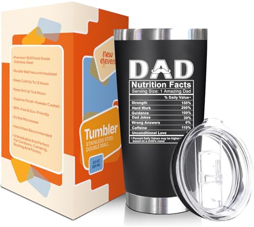NewEleven Christmas Gift For Dad - Birthday Gifts For Dad From Daughter, Son, Kids - Husband Gifts - Birthday Present Ideas For Father, Husband, Son - 20 Oz Tumbler - Image 2