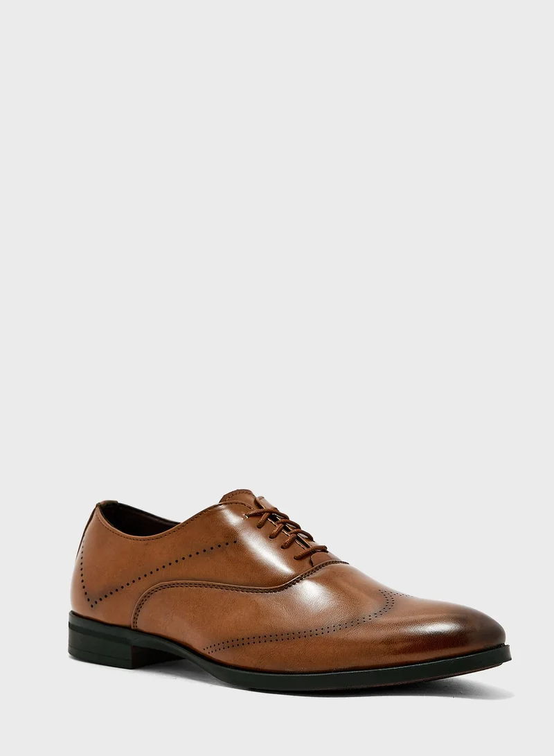 Robert Wood Perforation Detail Formal Lace Ups