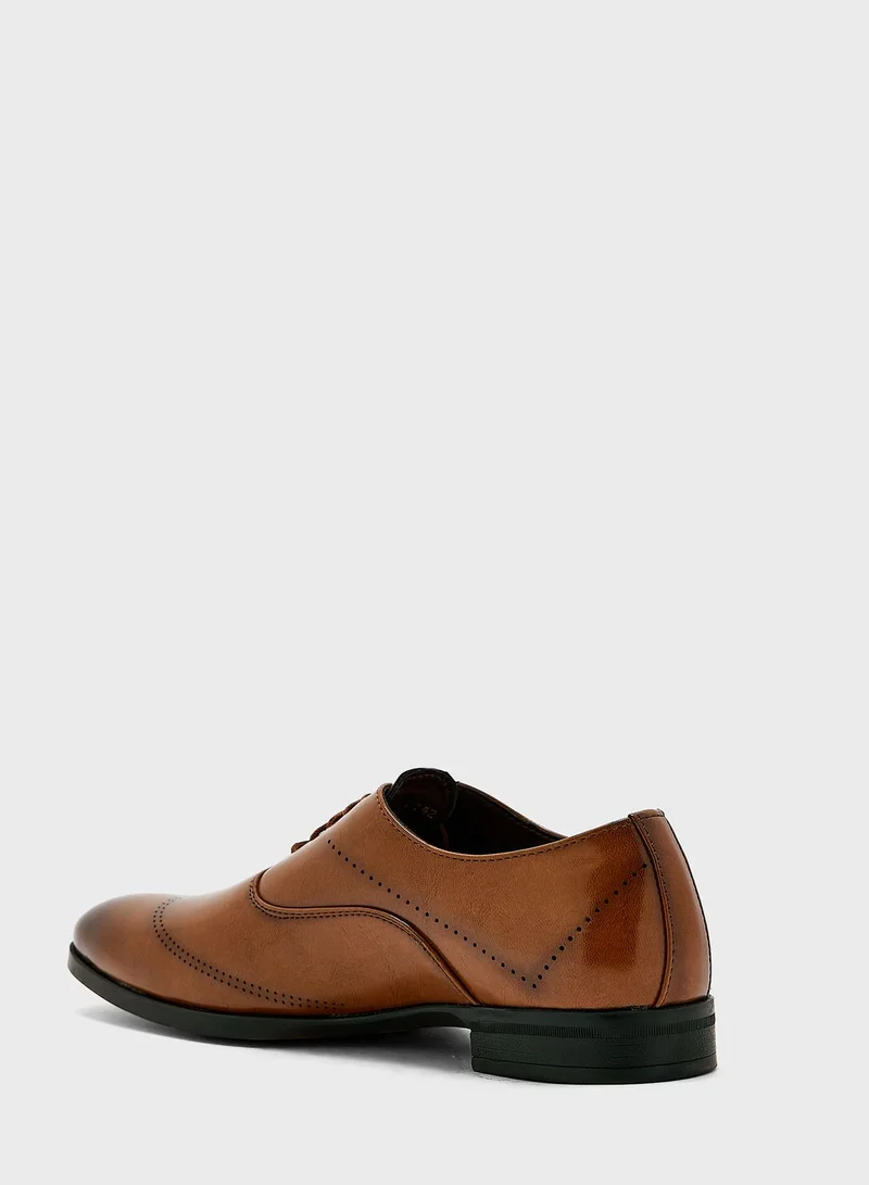 Robert Wood Perforation Detail Formal Lace Ups
