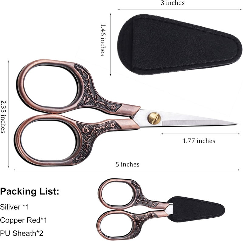 KISTARCH Small Sharp Scissors for Hair Cutting, Beard, Eyebrow, Nose, Facial Hair, Beauty | Sewing Trimming Scissors for Embroidery, Yarn Fabric, Thread, Craft & Crochet - Image 5