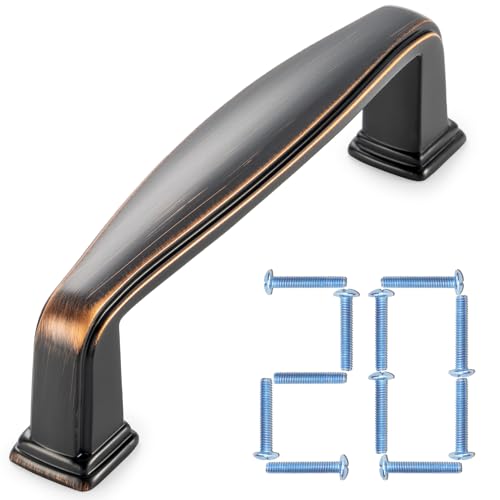 KOOFIZO 20 Pack 3 Inch Oil Rubbed Bronze Kitchen Cabinet Pulls Rubbed Bronze Cabinet Handles Bronze Cabinet Hardware for Kitchen Cabinets 1817 Drawer Dresser Cupboard Bedroom - Image 1