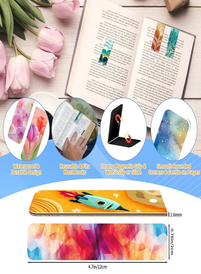TOEMUR 100 Pcs Magnetic Bookmarks Bulk, Cute Magnet Bookmark Page Clips - Magnetic Book Marks for Reading, Book Lovers, Teacher, Students, Women, Men - Party Favors, Teacher Gift, Bookmark Gift (Unique) - Image 2