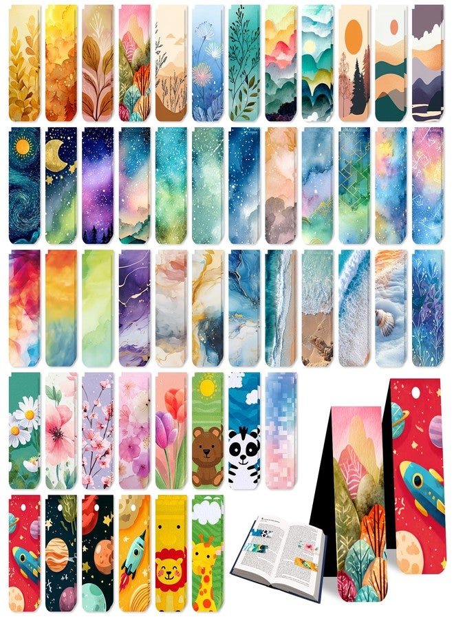TOEMUR 100 Pcs Magnetic Bookmarks Bulk, Cute Magnet Bookmark Page Clips - Magnetic Book Marks for Reading, Book Lovers, Teacher, Students, Women, Men - Party Favors, Teacher Gift, Bookmark Gift (Unique) - Image 1