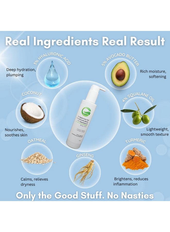 Greenviv 3% Hyaluronic Acid + 5% Avocado Butter + 4% Squalane Oil Hydro Restore & Calm Body Lotion | Deep Nourishment & Barrier Support for Dry, Sensitive & Eczema-Prone Skin | 200ml - Image 5