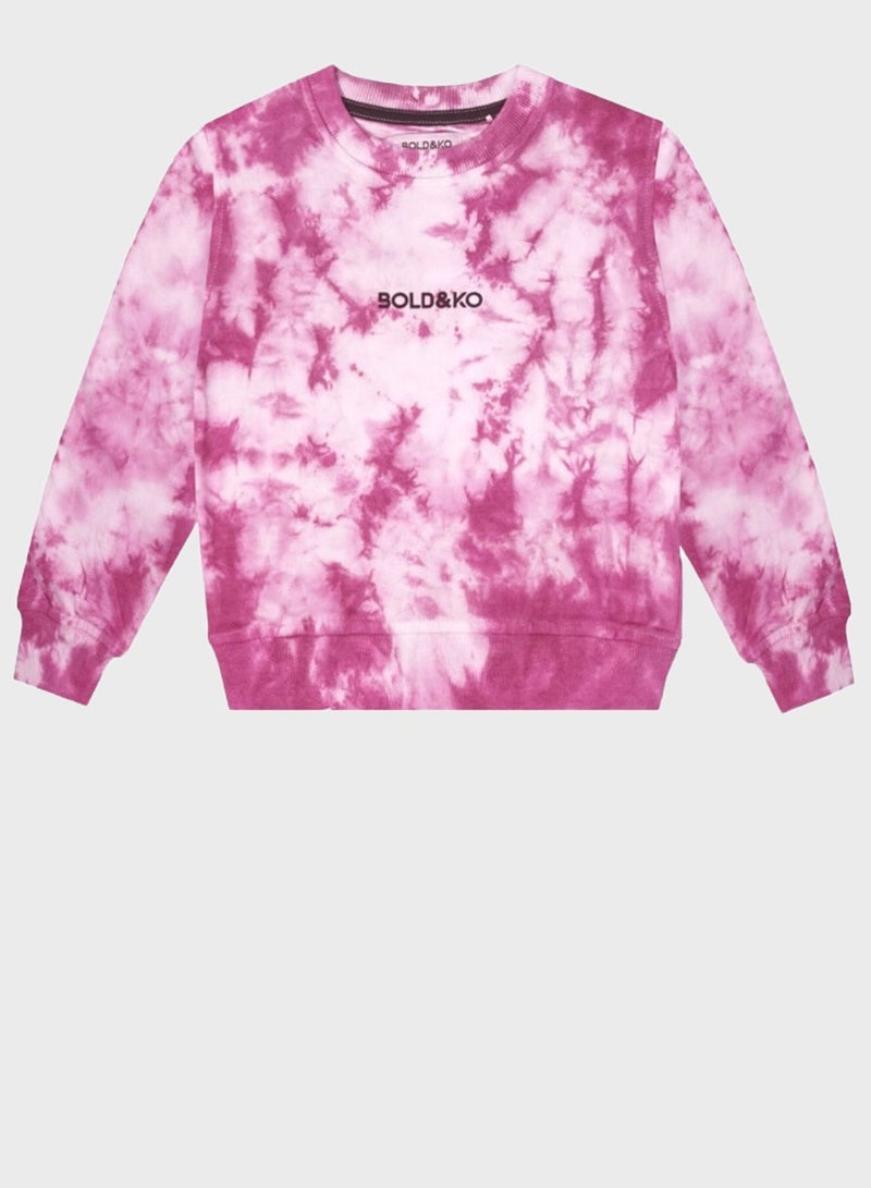 BOLD&KO Kids Tie Dye Sweatshirt - Image 1