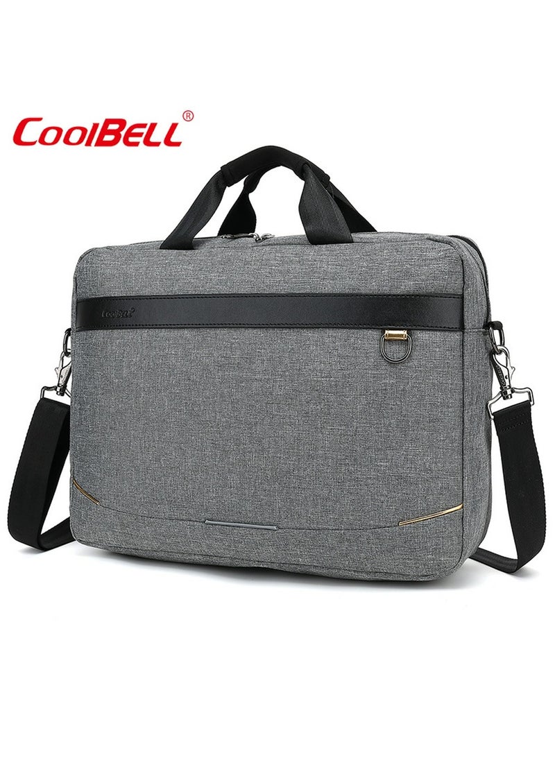 CoolBELL - Men's Multi-Functional Laptop Bag Briefcase Grey - Image 1