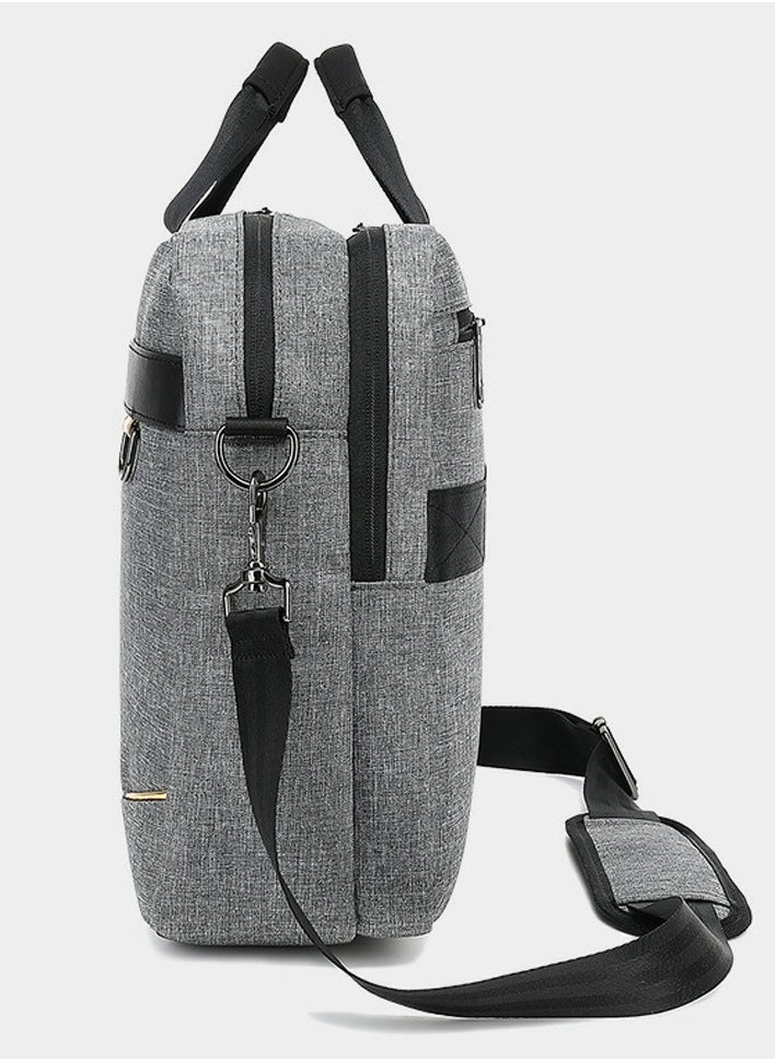 CoolBELL - Men's Multi-Functional Laptop Bag Briefcase Grey - Image 1