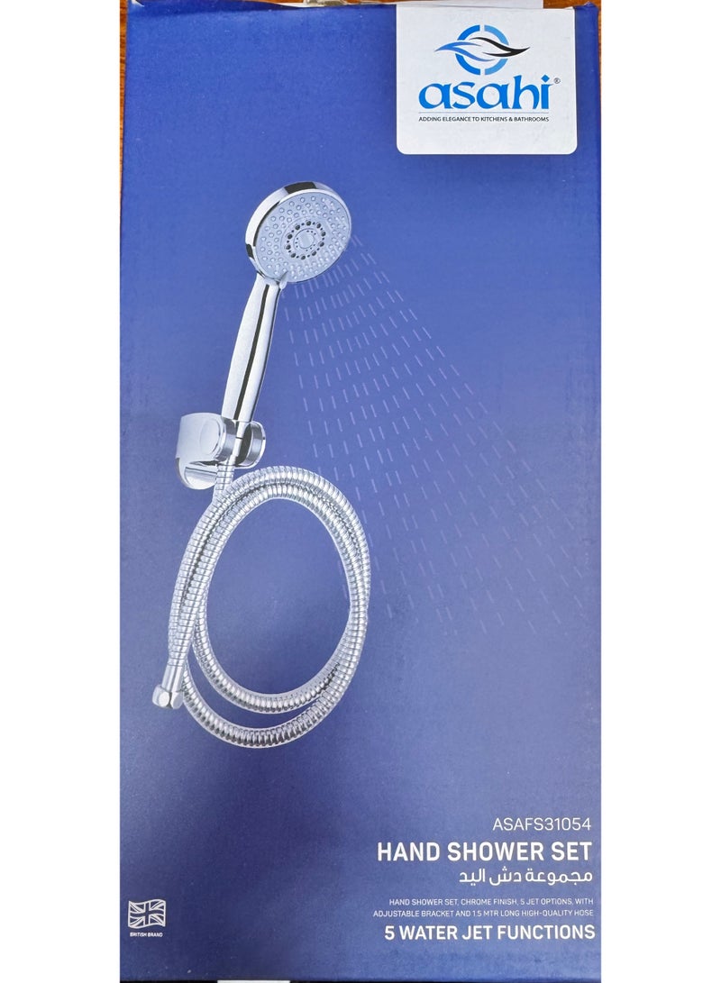 ASAHI High Pressure Massage Shower Head Set with Hose, Rainfall Spray Modes, Spa Pressure Increase, Easy Cleaning, Powerful Hand Shower - Image 3