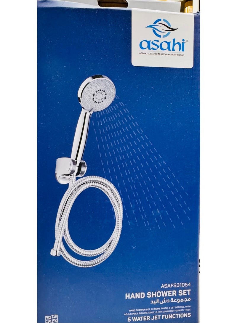 ASAHI High Pressure Massage Shower Head Set with Hose, Rainfall Spray Modes, Spa Pressure Increase, Easy Cleaning, Powerful Hand Shower - Image 2