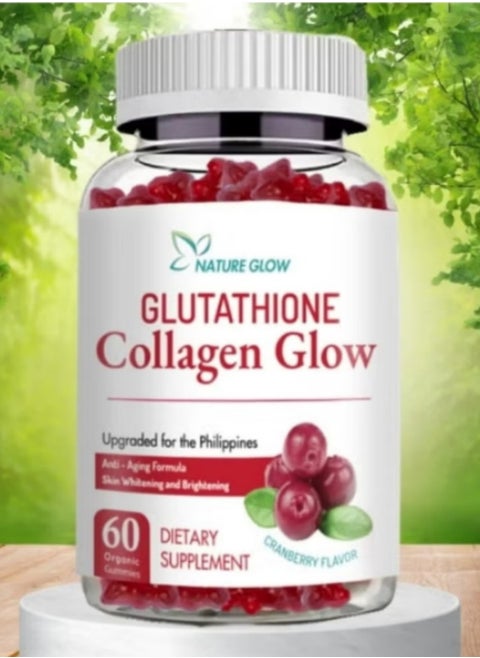 Collagen Glow Anti Aging Skin Whitening Vitamins Cranberry flavor