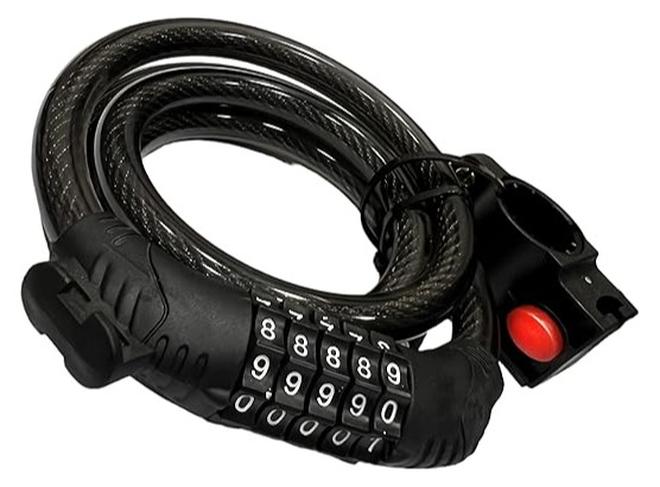 سيكليستا قفل دراجة مضاد للسرقة 5 أرقام عالي الأمان باللون الأسود - Image 1