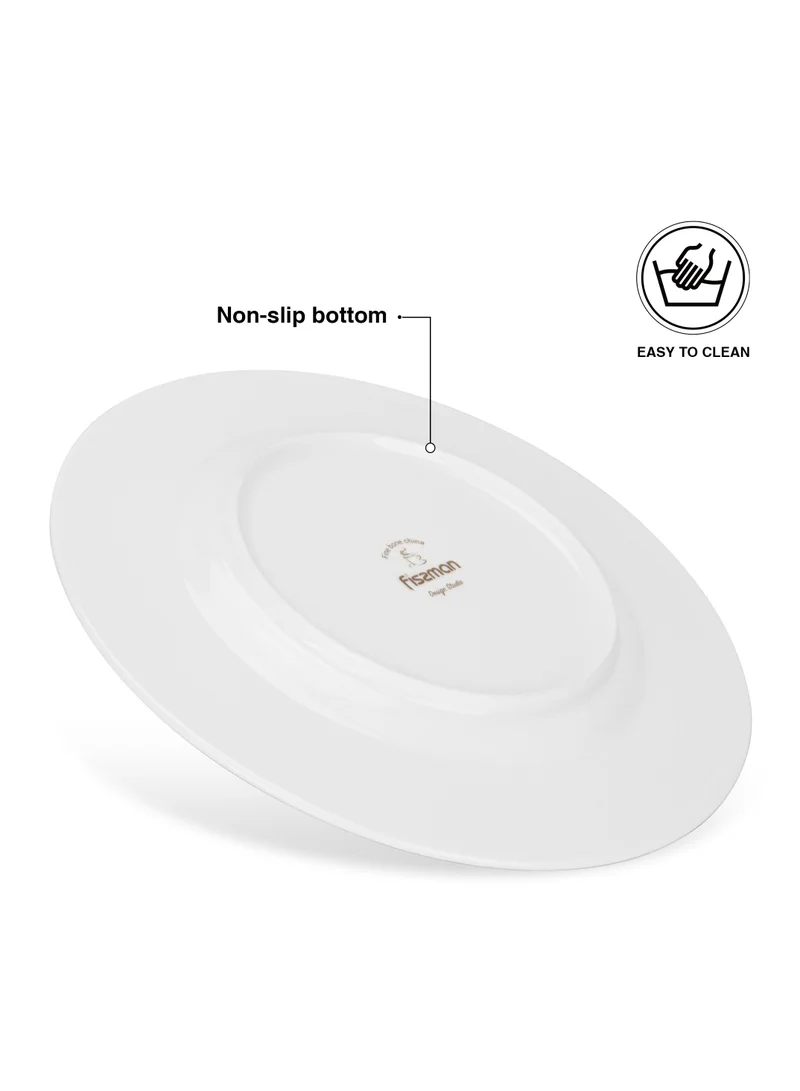Fissman White 2-Piece Plates 20cm, Noemi Series Porcelain  | Best Price UAE