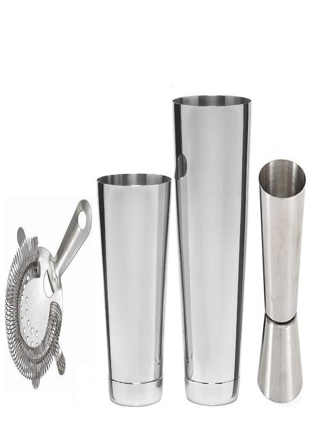 THW® Professional Boston Shaker Set - 4 Pcs Cocktail Maker Kit with Hawthorne Strainer & Japanese Jigger - Durable Bartending Tools for Home Bar & High Volume Bars - Image 2