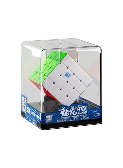 Magic Domain Magnetic Enchantment Dragon Third Order Rubik's Cube Fourth Order Pyramid Magnetic Rubik's Cube Transparent Display Box Packaging Intelligence Toys-Color:Enchanted Dragon Magnetic Fourth Order (Transparent Box)