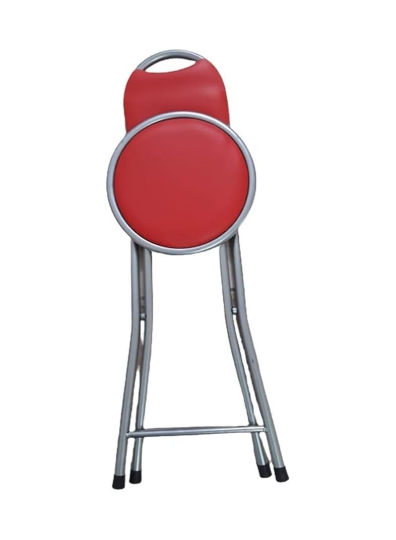 bunca Red metal foldable chair for trips and prayers bunca brand - Image 3