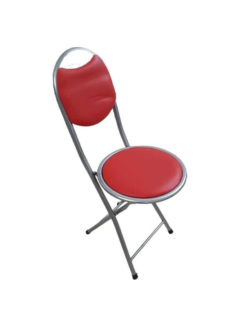 bunca Red metal foldable chair for trips and prayers bunca brand - Image 4