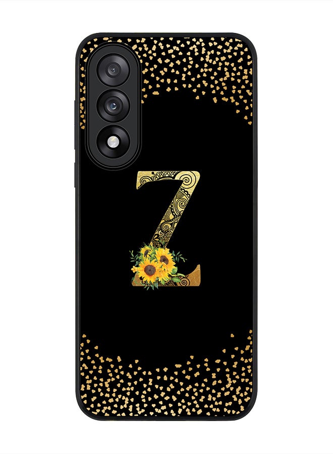 Stylizedd For OnePlus Nord 5 / Ace 5 Ultra Case,Slim fit Camera Protection, Shockproof Thin Phone cover  - Custom Floral Monogram - Z ( Black )