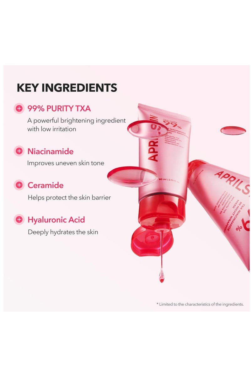 APRILSKIN قناع APRILSKIN TXA Niacinamide 99 للتغليف الليلي 80 مل - Image 4