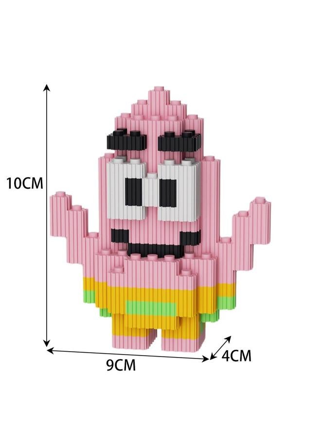 Miniature Small Particle Puzzle Building Blocks Gift Children's Educational Toy (Pink Starfish)