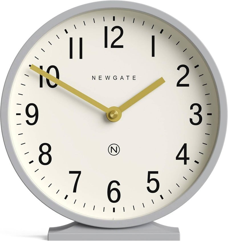 NEWGATE ® Q Mantel Clock | Modern Classic Round Mantel Clock | Clockwork Gray | Contemporary Style for Mantel, Desk, Table, Shelf or Bedside - Image 1