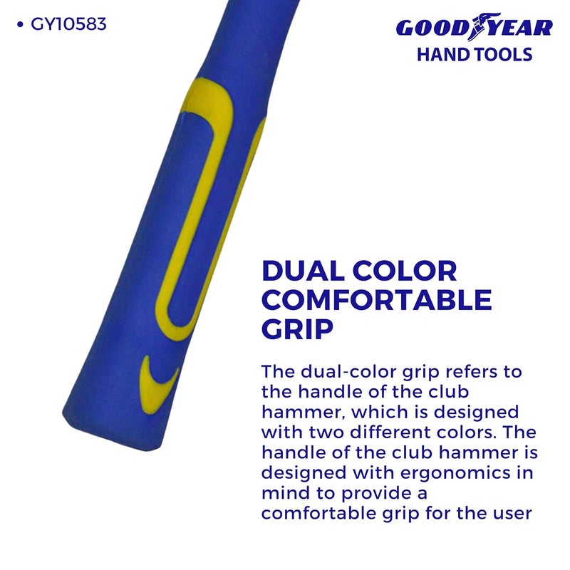 Good Year مطرقة نادي معدنية مع مقبض (فضي) (GY-10583) - Image 4