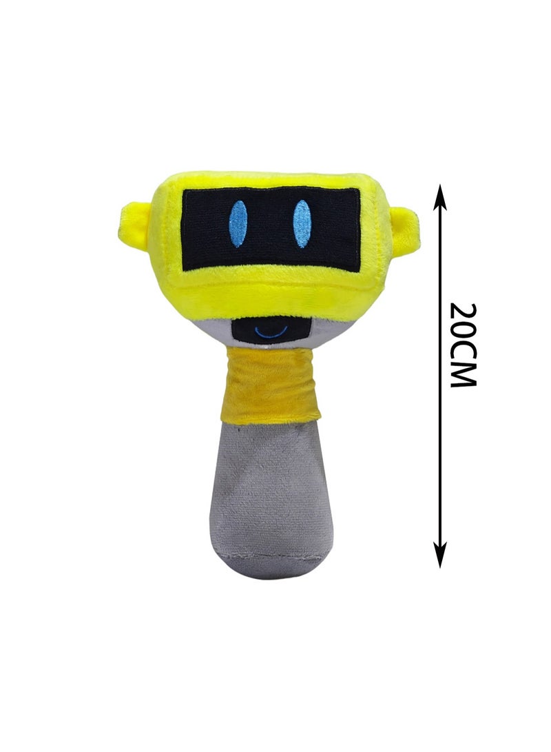 20cm Yellow Head Robot Plush Toy Cute Game Surrounding Doll Stuffed Doll Toy, Boy Girl Gift - Image 2