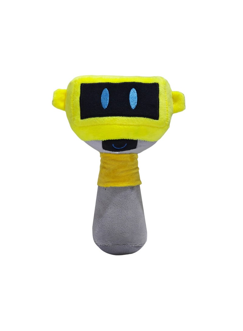 20cm Yellow Head Robot Plush Toy Cute Game Surrounding Doll Stuffed Doll Toy, Boy Girl Gift - Image 1