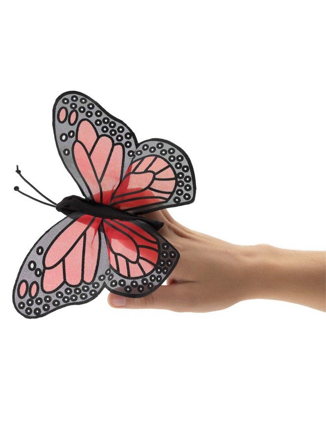 Folkmanis Mini Monarch Butterfly Finger Puppet, Orange, Black