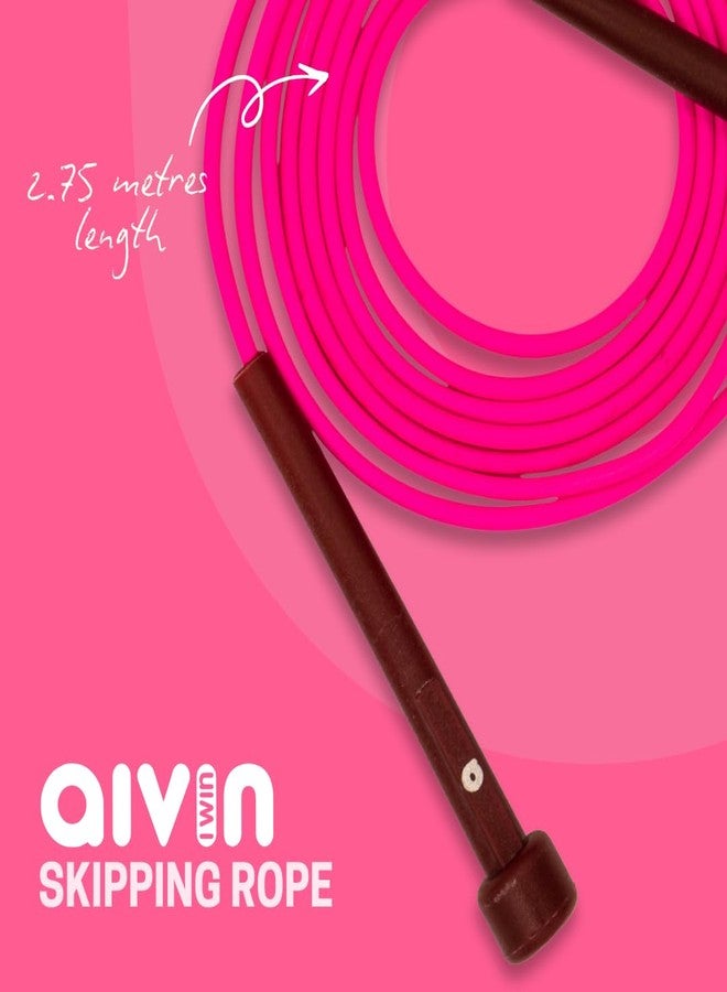 AIVIN حبل قفز من آيفن | حبل PVC بطول 2.75 متر بمقابض إسفنجية مانعة للانزلاق | خالٍ من الفثالات | خفيف الوزن 91-95 غرام | مناسب للتمارين الرياضية في الصالات الرياضية والمنزل (لون عنابي، مقاس واحد) - Image 2