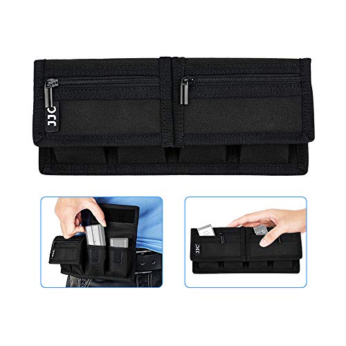 JJC 6 Pockets Camera Battery and SD Card Pouch Holder for 18650 x 8 AA LPE6N LPE6NH LPE17 ENEL14 ENEL15 NPFW50 NPFZ100 NPW126S BatterySuitable for Canon M50 Mark II 5DM4 6DM2 80D Sony A7R IV - Image 1