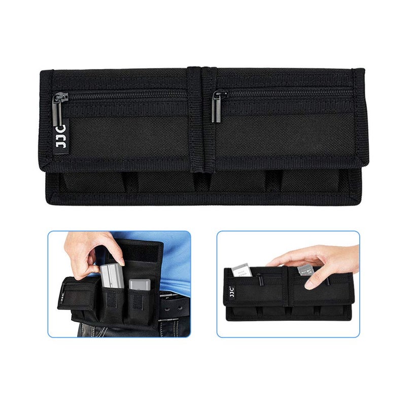 JJC 6 Pockets Camera Battery and SD Card Pouch Holder for 18650 x 8 AA LPE6N LPE6NH LPE17 ENEL14 ENEL15 NPFW50 NPFZ100 NPW126S BatterySuitable for Canon M50 Mark II 5DM4 6DM2 80D Sony A7R IV - Image 2