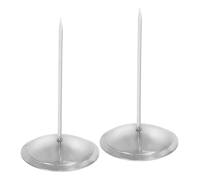 NISUN 180MM Paper Memo Holder, Stainless Steel Receipt Holder, Straight Rod Paper Memo Holder Spike, Bill Fork for Bill Receipt Note Paper Order Office Desk (2 Pack) - Image 1