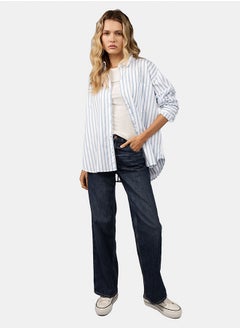American Eagle Striped Long Sleeve Button Down Shirt  - Image 1