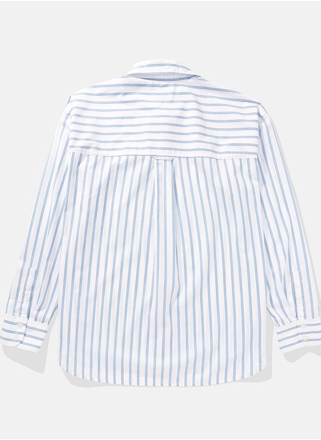 American Eagle Striped Long Sleeve Button Down Shirt  - Image 3