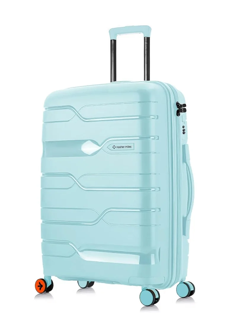 nasher miles Nasher Miles Paris Hard-Sided Polypropylene Check-in Luggage 28 inch | 75cm | 8 Wheels Large Trolley Bag for Travel | Suitcase (Pastel Green)