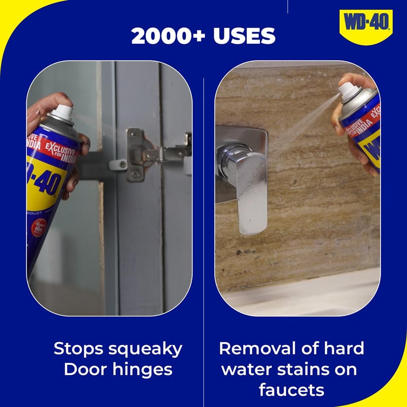 WD40 رذاذ WD-40 سمارت ستراو 500 مل متعدد الاستخدامات لصيانة السيارات، مزيل الصدأ، تحسين المنزل، يفك الأجزاء العالقة والصدئة، يزيل البقايا اللاصقة، إزالة الترسبات، واقي ووكيل تنظيف (عبوة من 3)  - Image 5