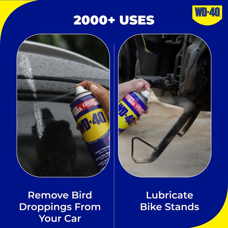WD40 رذاذ WD-40 سمارت ستراو 500 مل متعدد الاستخدامات لصيانة السيارات، مزيل الصدأ، تحسين المنزل، يفك الأجزاء العالقة والصدئة، يزيل البقايا اللاصقة، إزالة الترسبات، واقي ووكيل تنظيف (عبوة من 3)  - Image 4