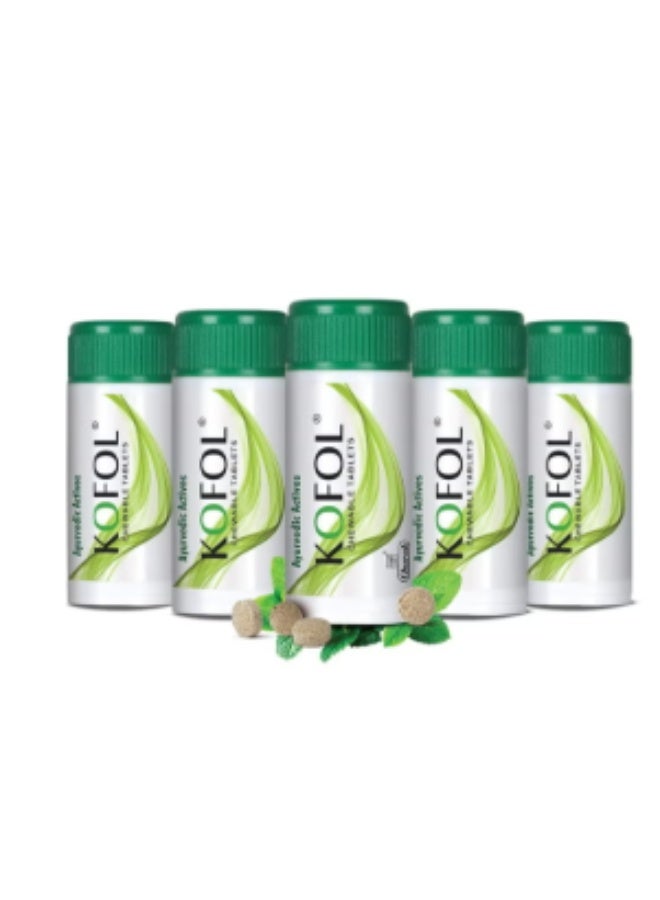 Charak Kofol Chewable Tablets | Instant Ayurvedic Relief for Sore Throat & Dry Cough 5PCS - Image 2