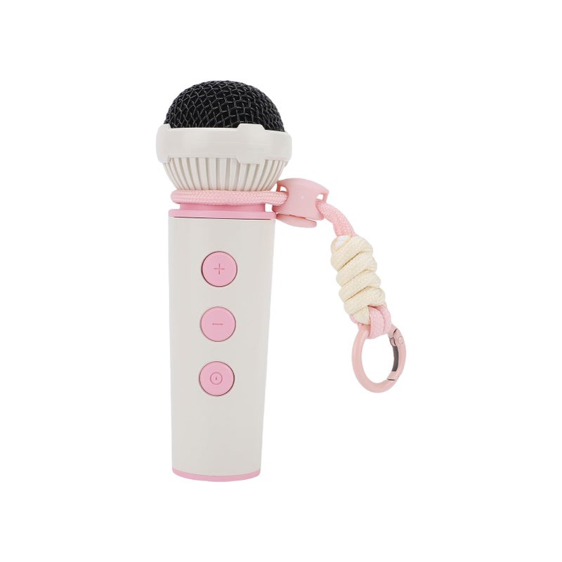 آلة كاريوكي محمولة مع ميكروفون لاسلكي باللون الوردي لحفلات المنزل والسفر في الهواء الطلق - Image 4