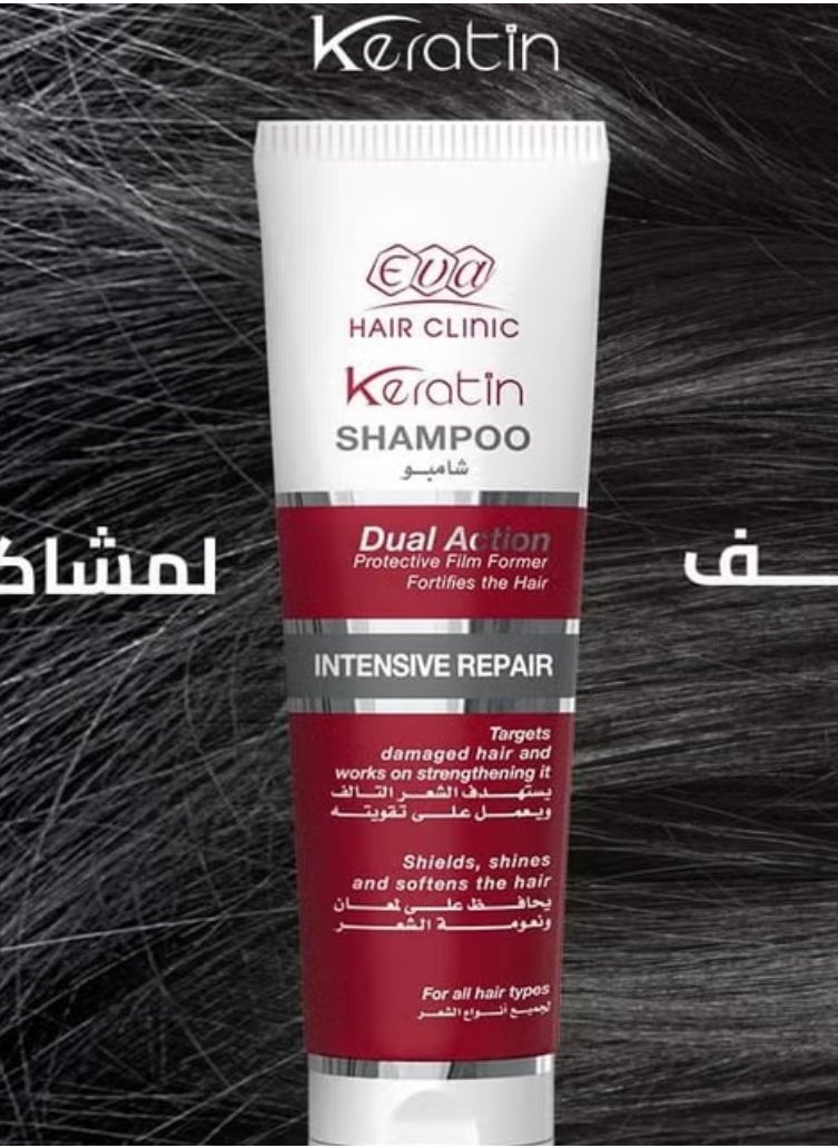 Eva - Eva Ekeratin Shampoo For All Hairs - 230 ml (packaging ma vary ) - Image 1