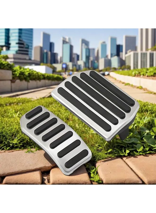 Silvery Stainless Steel Foot Pedal Cover Set for Volvo S60 V60 XC60 S80 2009-2018 Gas Brake - Image 1