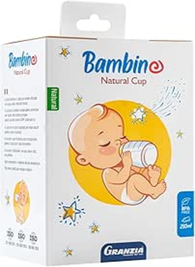 Granzia Bambino Baby Natural Water & Juice Cup Orange Color 280 ML