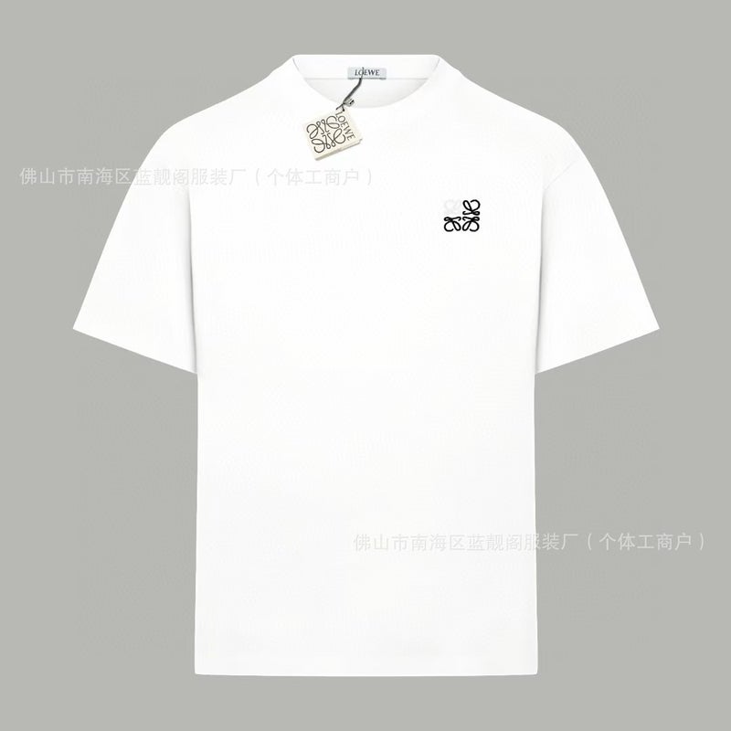 High-End Version Loe Classic Embroidered Logo Unisex Couple Print Loose Pullover Short-Sleeve T-Shirt - Image 5