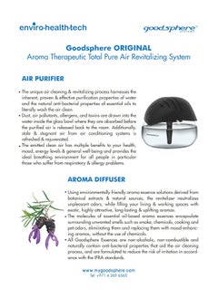 Goodsphere Goodsphere - Original - Aroma Therapeutic Total Pure Air Revitalizer - Air Purifier - Aroma Diffuser - Air Ionizer - Humidifying Effect - Cool Grey  - Image 5