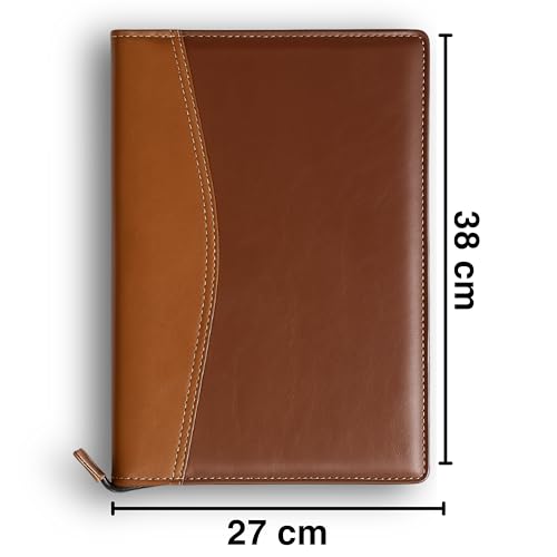 SPS Portfolio Multipurpose Leatherette Professional Brown File Folders for Certificates, Documents Holder, Document Bag, Portfolio, Executive File A4/Foolscap/Legal Size Documents Holder with 20 Leafs - Image 4