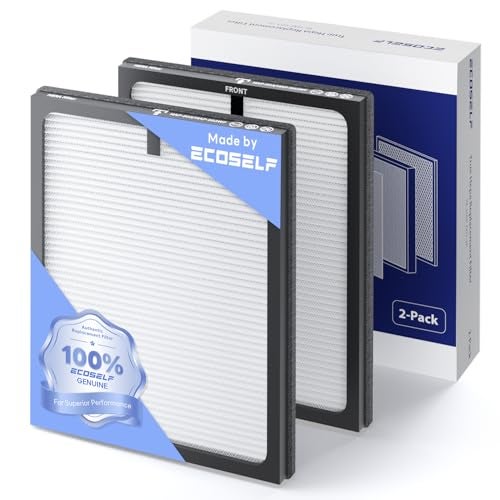 ECOSELF Genuine ECOSELF HAP603 Air Purifier Replacement Filter, 3-in-1 H13 True High-Efficiency Activated Carbon Filter, 2 Pack, White, Official, HAP603 & HAP603WF - Image 1