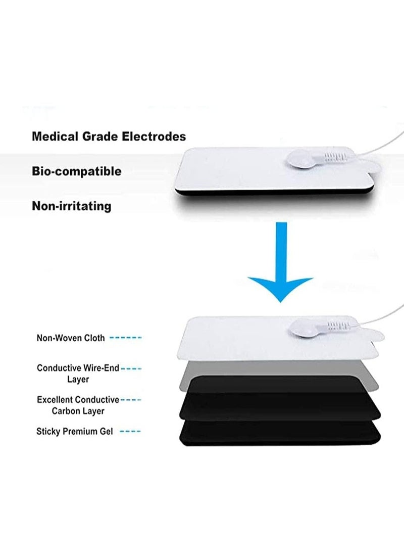 TENS Unit Replacement Pads, 20 Pack Snap Electrode Pads for Tens Unit with Standard 3.5mm snap-on Connector Compatible with Belifu TENS Reuse More Than 35 Times (white）