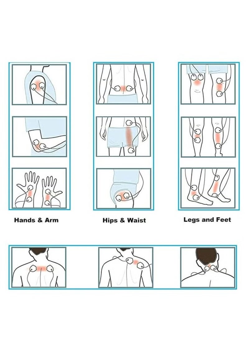 TENS Unit Replacement Pads, 20 Pack Snap Electrode Pads for Tens Unit with Standard 3.5mm snap-on Connector Compatible with Belifu TENS Reuse More Than 35 Times (white）